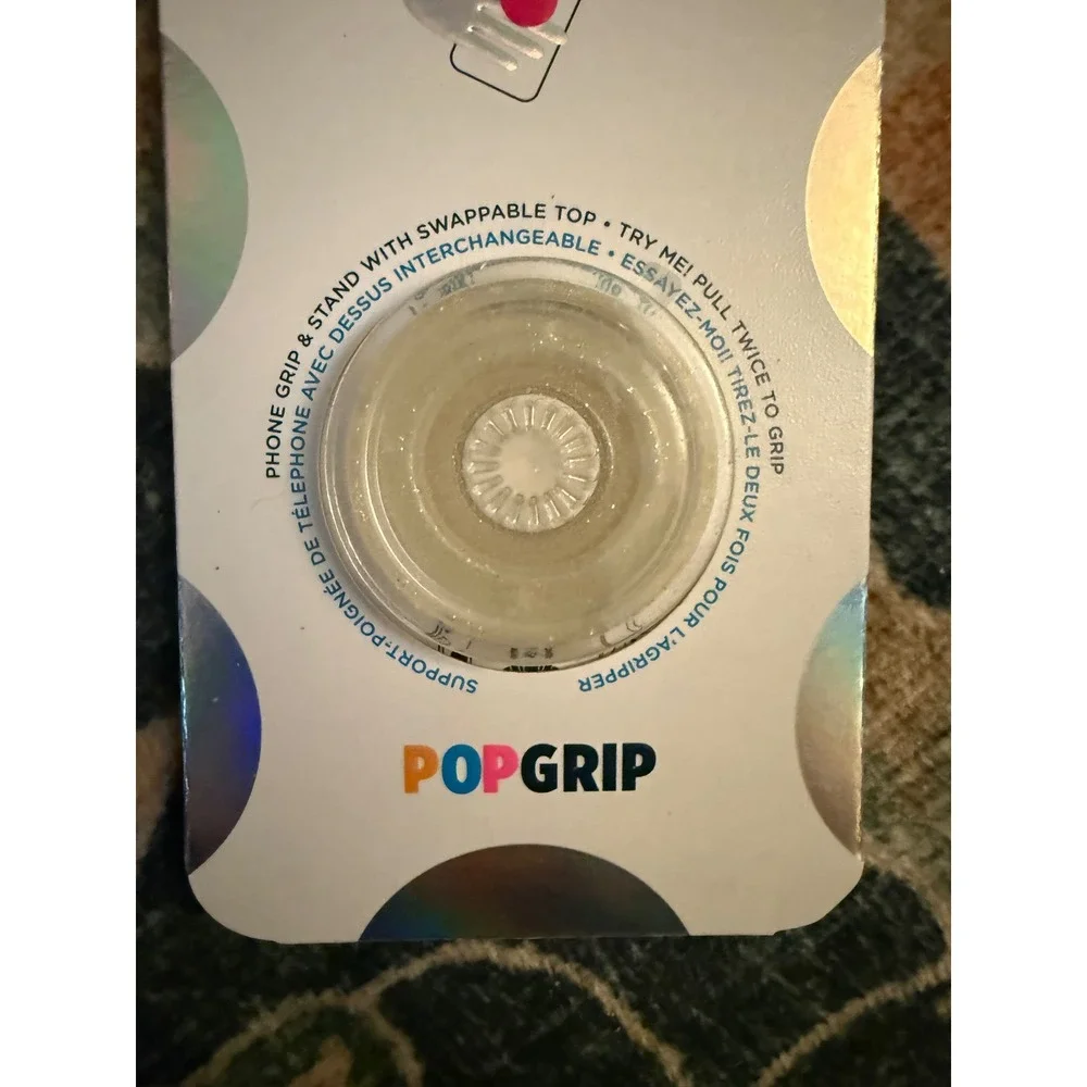PopSockets PopGrip Clear Glitter & PopMount 2 Vent Mount Lot‎ New